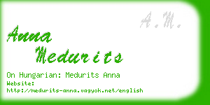 anna medurits business card